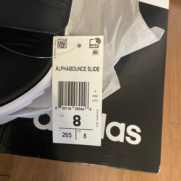 Unisex Adidas Alphabounce slides size 7 and 8 (men’s size mesure) - Picture 3 of 5
